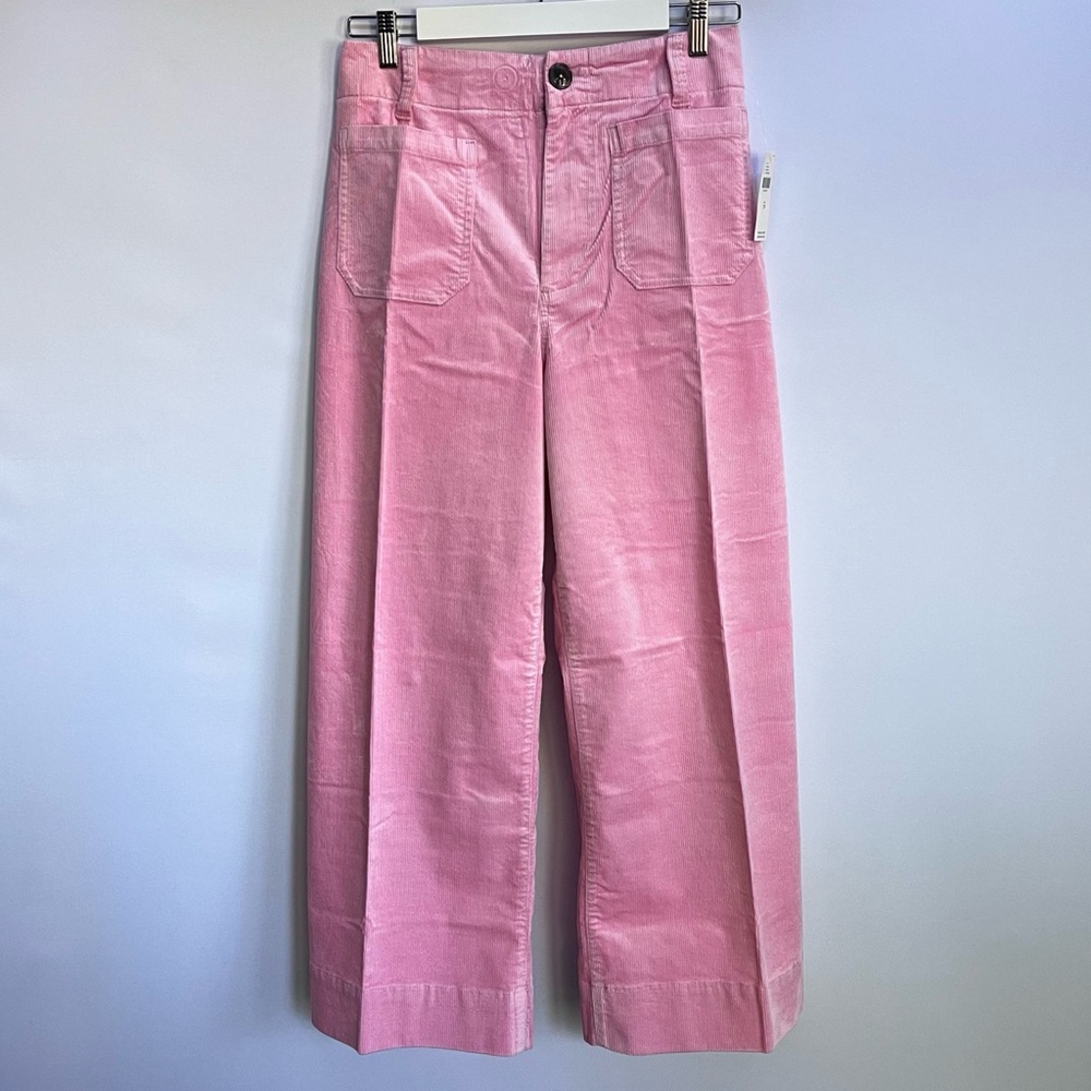 NWT Anthropologie Maeve The Colette Cropped Wide-Leg Corduroy Pants - Picture 3 of 14